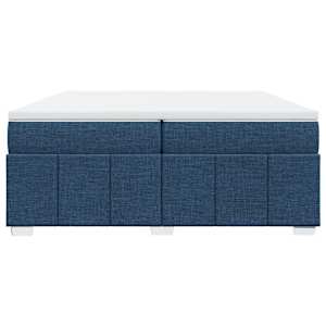 Box spring postel s matrací modrá 200x200 cm textil - obrázek 4