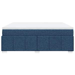 Box spring postel s matrací modrá 200x200 cm textil - obrázek 8