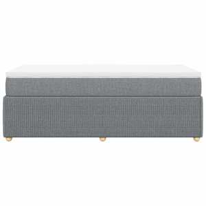 Box spring postel s matrací světle šedá 80 x 200 cm textil - obrázek 5