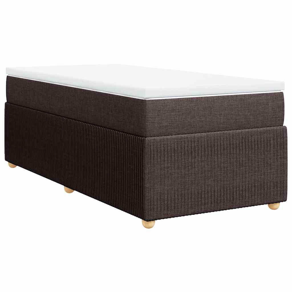 vidaXL Boxspring met matras stof donkerbruin 80x200 cm bruin, foto 3