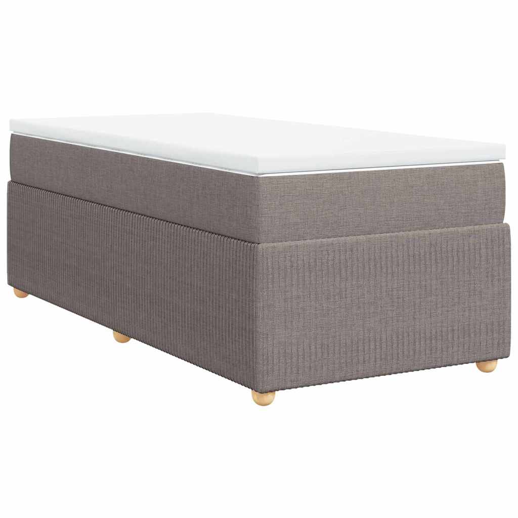 Thumbnail - vidaXL Boxspringbett mit Matratze Taupe 80x200 cm Stoff