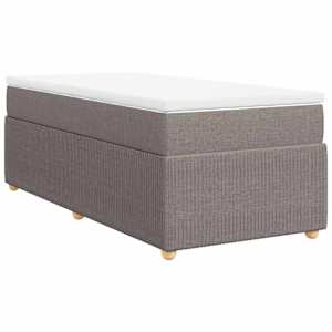 Box spring postel s matrací taupe 80x200 cm textil - obrázek 2