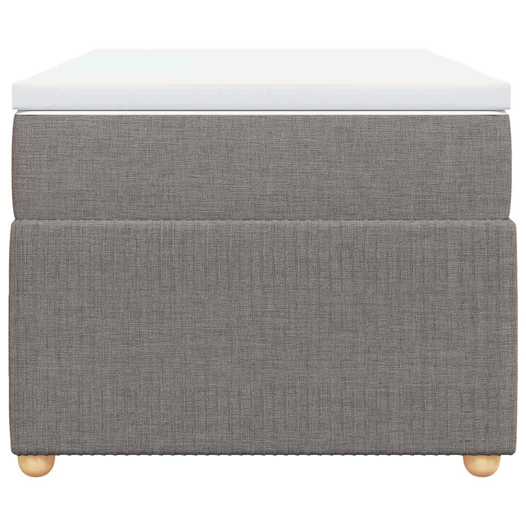vidaXL Boxspring met matras stof taupe 80x200 cm, foto 4