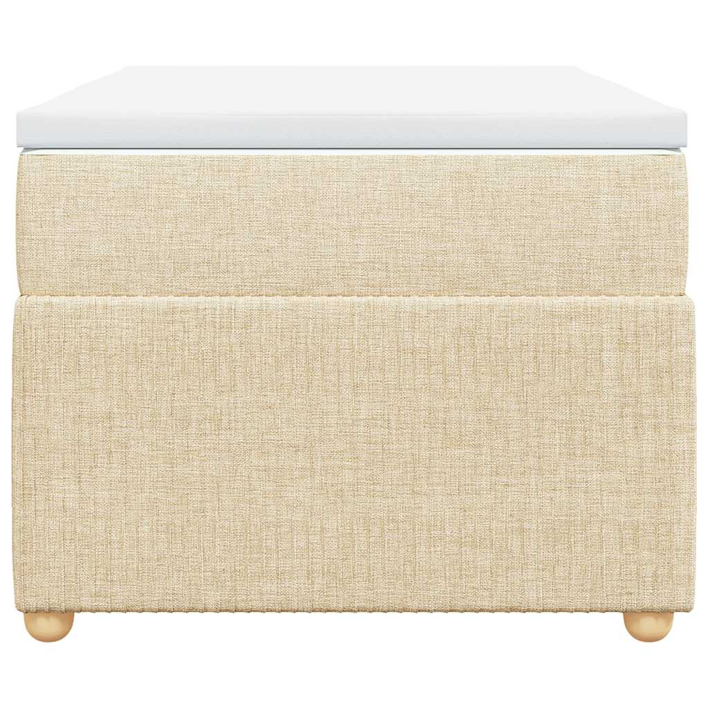vidaXL Boxspring met matras stof crèmekleurig 80x200 cm, foto 4