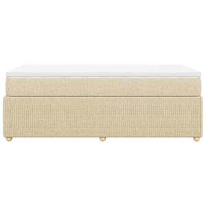 Box spring postel s matrací krémová 80 x 200 cm textil - obrázek 5
