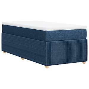 Box spring postel s matrací modrá 80x200 cm textil - obrázek 6