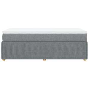 Box spring postel s matrací světle šedá 90x190 cm textil - obrázek 5