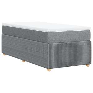 Box spring postel s matrací světle šedá 90x190 cm textil - obrázek 6