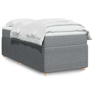 Box spring postel s matrací světle šedá 90x190 cm textil - obrázek 1