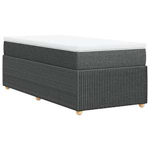 Box spring postel s matrací tmavě šedá 90x190 cm textil - obrázek 6