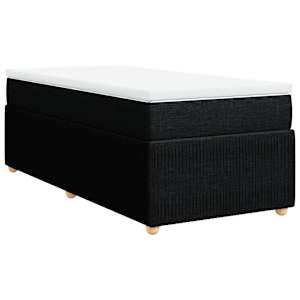 Box spring postel s matrací černá 90x190 cm textil - obrázek 2