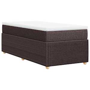 Box spring postel s matrací tmavě hnědá 90x190 cm textil - obrázek 6