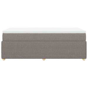 Box spring postel s matrací taupe 90x190 cm textil - obrázek 5