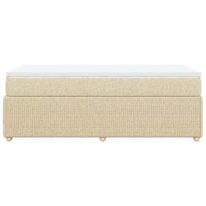 Box spring postel s matrací krémová 90x190 cm textil - obrázek 5