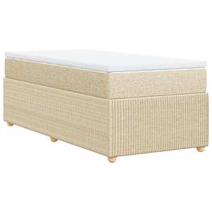 Box spring postel s matrací krémová 90x190 cm textil - obrázek 6