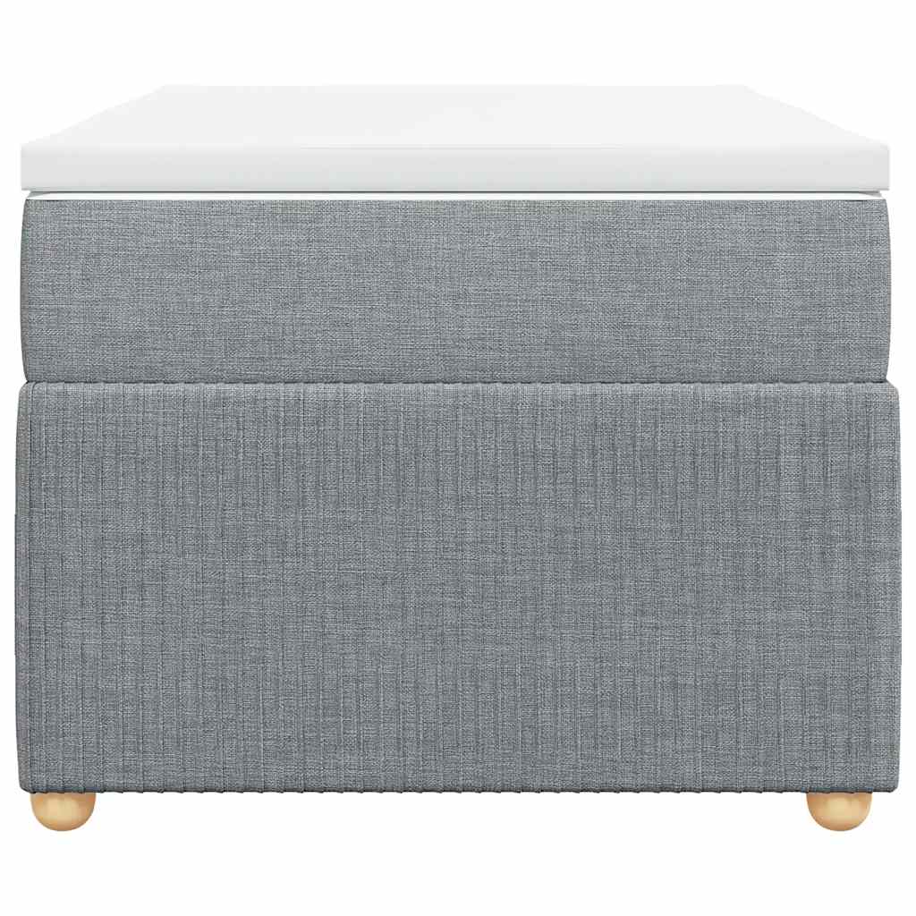 vidaXL Boxspring met matras stof lichtgrijs 90x200 cm grijs, foto 4