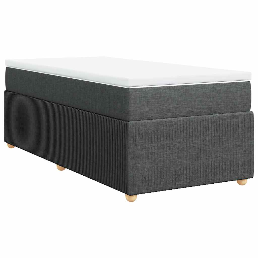vidaXL Boxspring met matras stof donkergrijs 90x200 cm grijs, foto 3