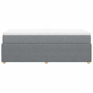 Box spring postel s matrací světle šedý 100 x 200 cm textil - obrázek 5