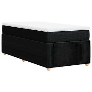 Box spring postel s matrací černá 100 x 200 cm textil - obrázek 6