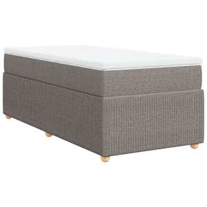Box spring postel s matrací taupe 100 x 200 cm textil - obrázek 2