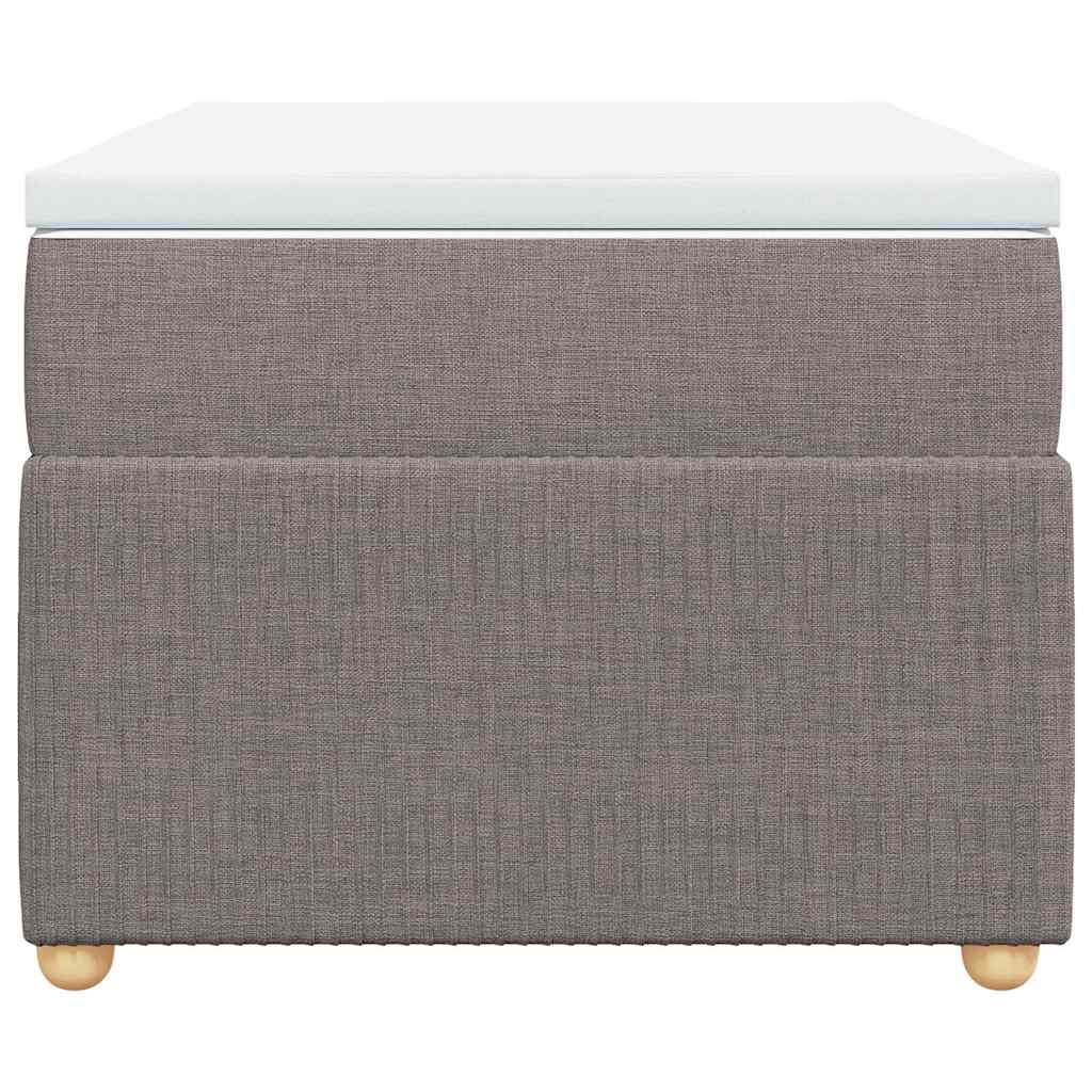 vidaXL Boxspring met matras stof taupe 100x200 cm, foto 4