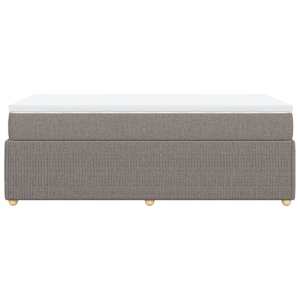 Box spring postel s matrací taupe 100 x 200 cm textil - obrázek 5