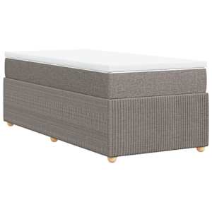 Box spring postel s matrací taupe 100 x 200 cm textil - obrázek 6