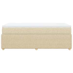 Box spring postel s matrací krémová 100 x 200 cm textil - obrázek 5