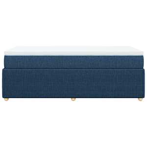 Box spring postel s matrací modrá 100 x 200 cm textil - obrázek 5