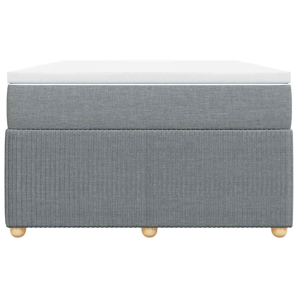 vidaXL Boxspring met matras stof lichtgrijs 120x190 cm grijs, foto 4