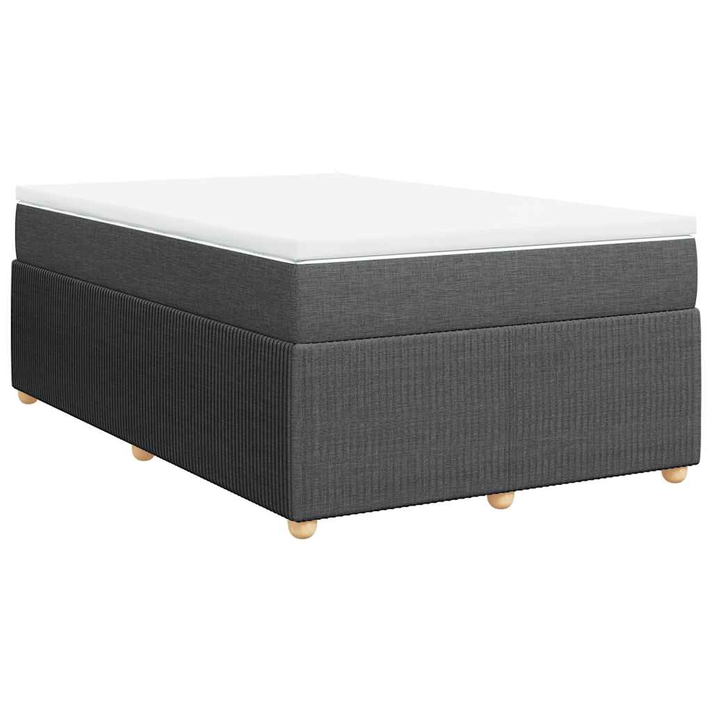 vidaXL Box spring postel s matrací tmavě šedá 120x190 cm textil