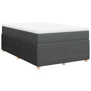 Box spring postel s matrací tmavě šedá 120x190 cm textil - obrázek 2