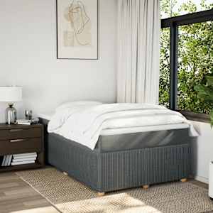 Box spring postel s matrací tmavě šedá 120x190 cm textil - obrázek 3