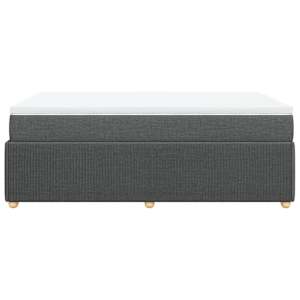 Box spring postel s matrací tmavě šedá 120x190 cm textil - obrázek 5
