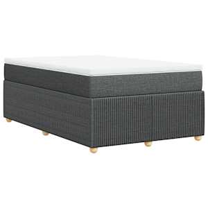 Box spring postel s matrací tmavě šedá 120x190 cm textil - obrázek 6
