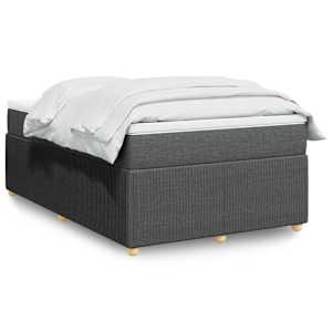 Box spring postel s matrací tmavě šedá 120x190 cm textil - obrázek 1