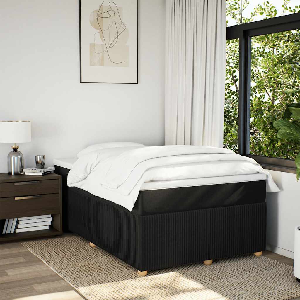 vidaXL Boxspring met matras stof zwart 120x190 cm, foto 2