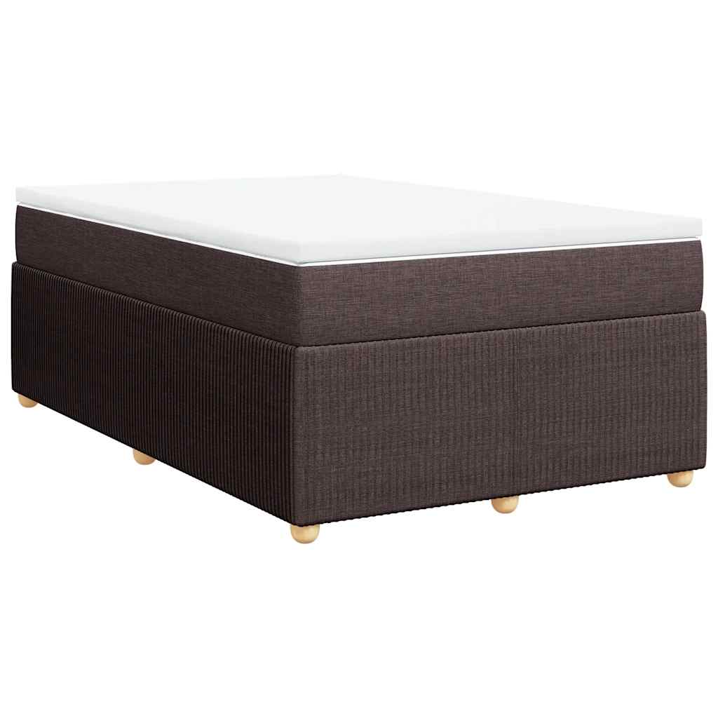 vidaXL Boxspring met matras stof donkerbruin 120x190 cm bruin, foto 3