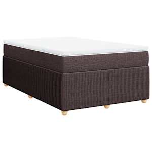 Box spring postel s matrací tmavě hnědá 120x190 cm textil - obrázek 2