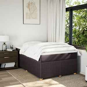Box spring postel s matrací tmavě hnědá 120x190 cm textil - obrázek 3