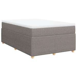 Box spring postel s matrací taupe 120x190 cm textil - obrázek 2