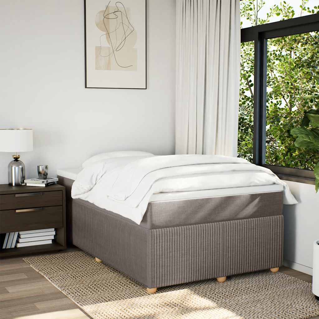 vidaXL Boxspring met matras stof taupe 120x190 cm, foto 2