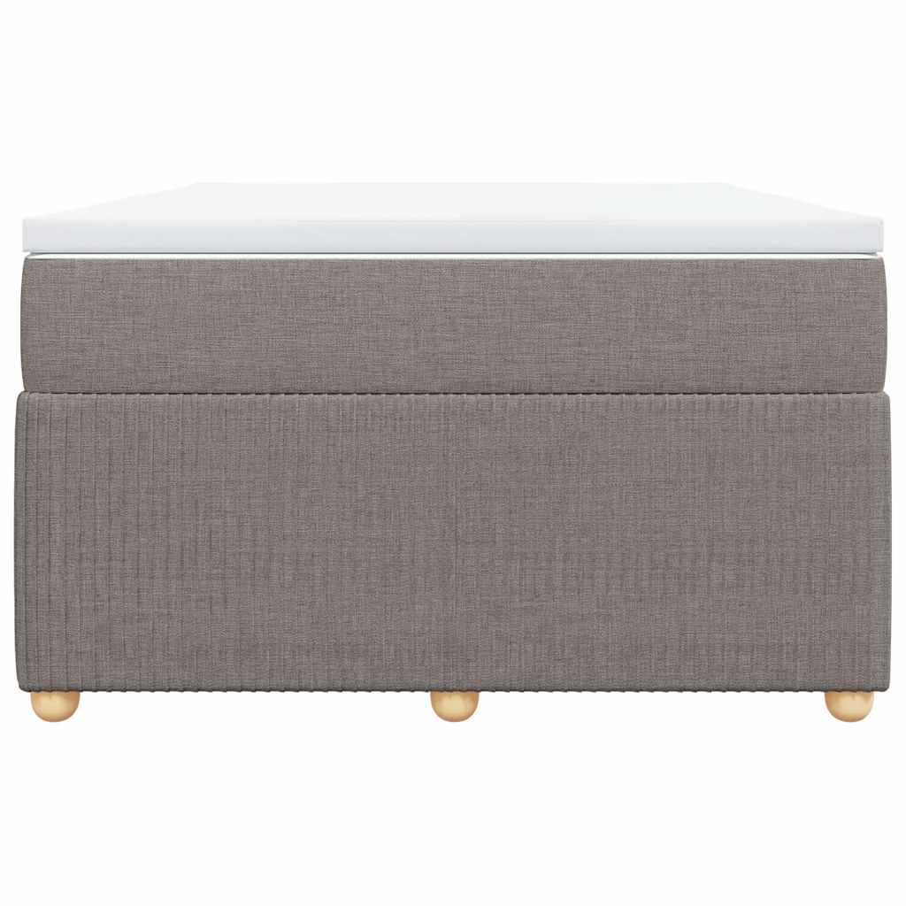 vidaXL Boxspring met matras stof taupe 120x190 cm, foto 4
