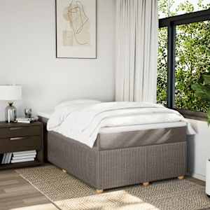 Box spring postel s matrací taupe 120x190 cm textil - obrázek 3
