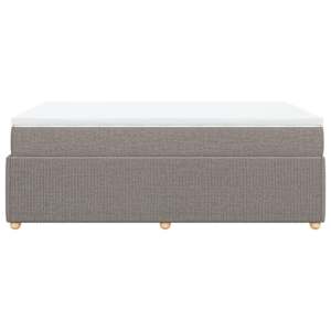 Box spring postel s matrací taupe 120x190 cm textil - obrázek 5
