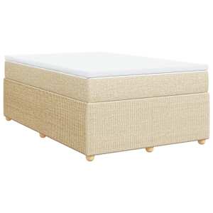 Box spring postel s matrací krémová 120x190 cm textil - obrázek 2