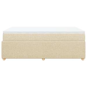 Box spring postel s matrací krémová 120x190 cm textil - obrázek 5