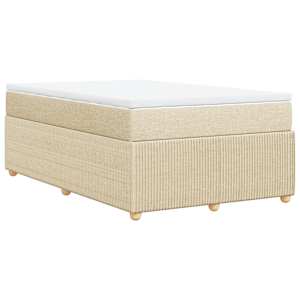 Box spring postel s matrací krémová 120x190 cm textil - obrázek 6