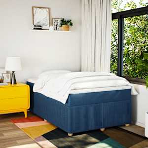 Box spring postel s matrací černá 120x190 cm textil - obrázek 3