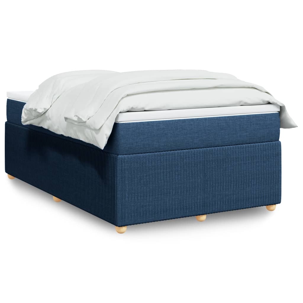 Boxspringbett mit Matratze Blau 120×190 cm Stoff